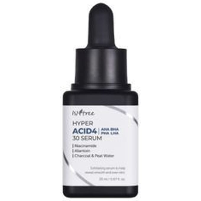 Isntree Hyper Acid4 30 Serum 20ml Exfoliërend Serum met Vier Zuren voor een Gladdere, Heldere Huid black