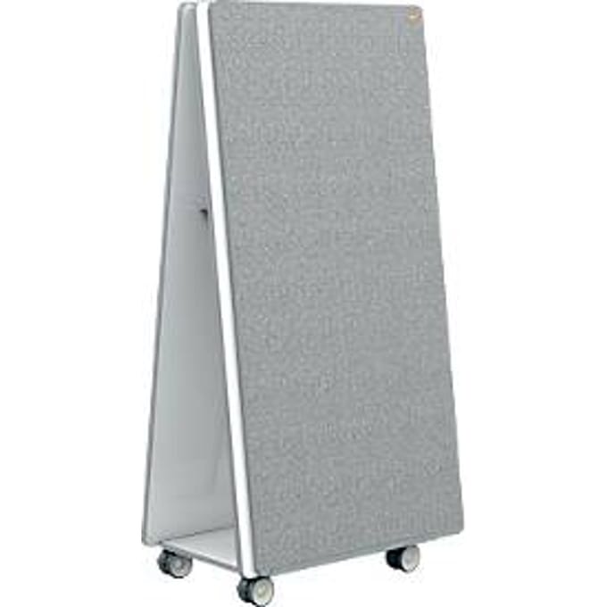 Nobo Move & Meet Mobile Whiteboard & Noteboard Systeem, 2 whiteboards, 2 noteborden, 900 x 1800 mm, magnetisch, verrijdbaar