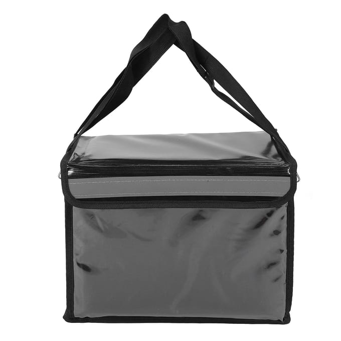 Geïsoleerde tas met bodemplaat binnenframe schouderband klittenband reflecterende strip 32L black