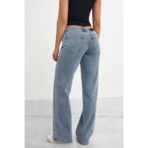 FAMME Low Waist Baggy Jeans Blue L