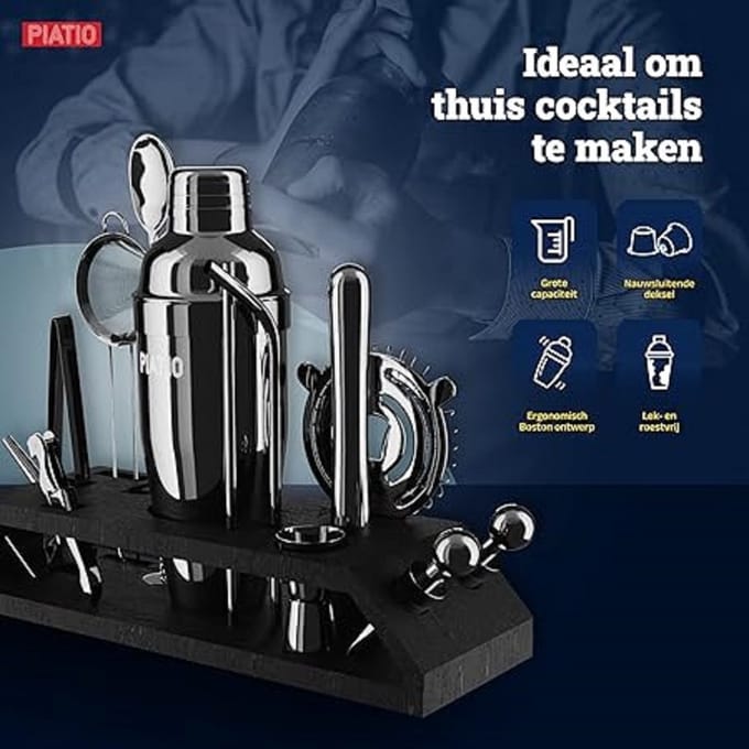 cocktailshaker set - Premium cocktailshakerset, 17
