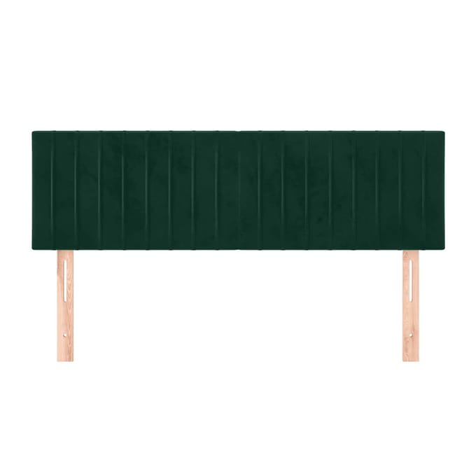vidaXL Hoofdborden 144x5x78/88 cm fluweel donkergroen