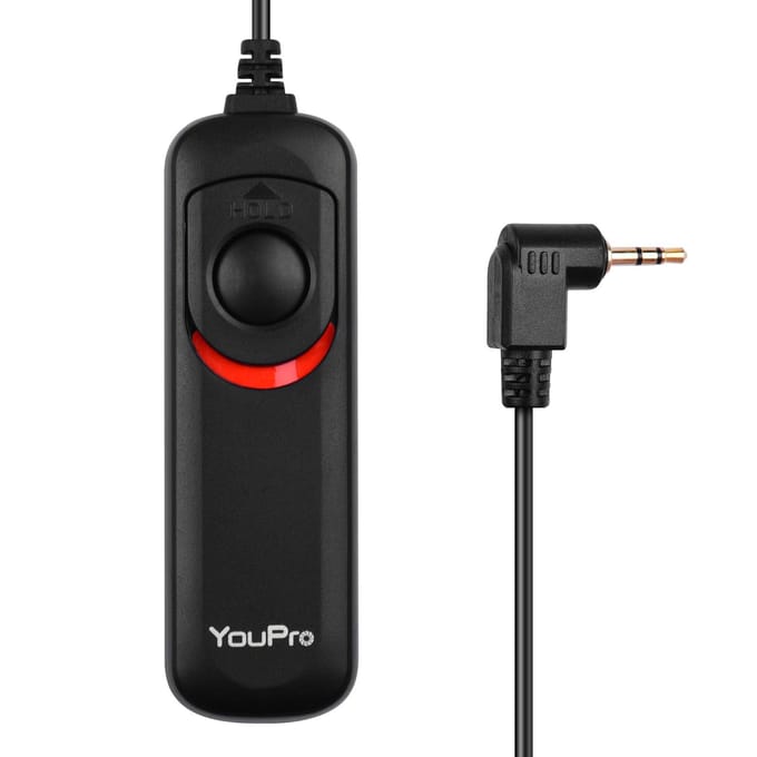 YouPro E3 Type Sluiterontspanner Kabel Timer Afstandsbediening 1.2m/3.9ft Kabel Vervanging voor Canon zwart