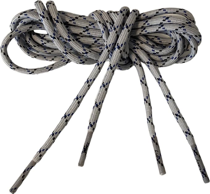 schoenveters - licht-grijs-blauw - roundies - 150 cm lang x4 mm breed
