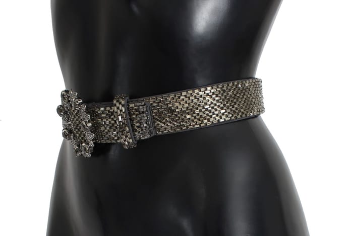 Dolce & Gabbana Versierde Paillet Brede Taille Vrouwenriem