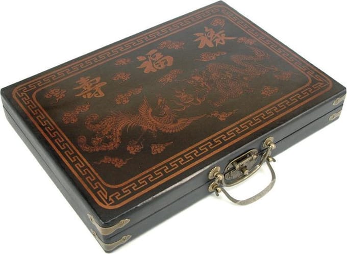 TA-HWA Mahjong spel M - Medium formaat Mahjong Stenen in Luxe Koffer