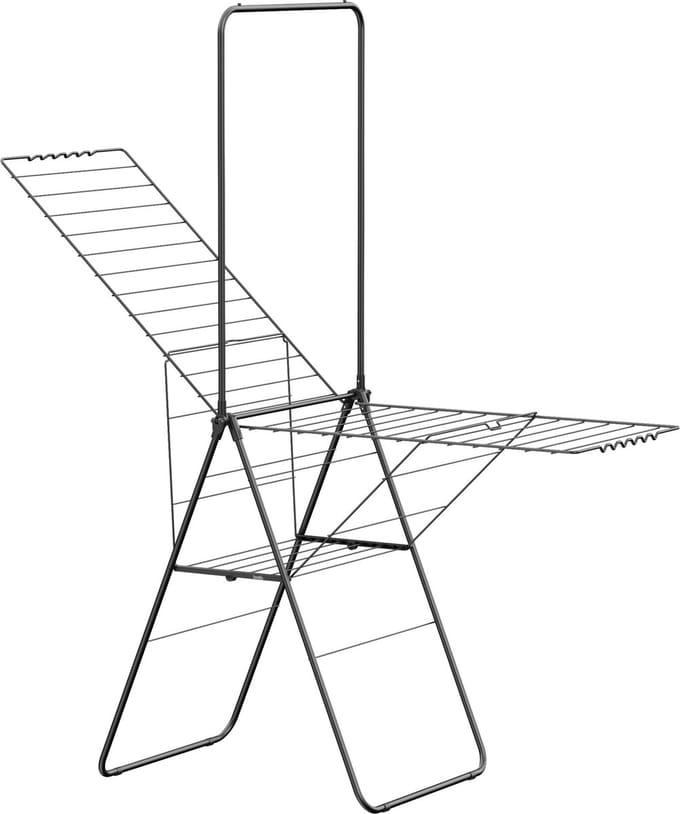 Wasrek - Droogrek Inklapbaar - 28 meter drooglengte - Zwart – Bodo