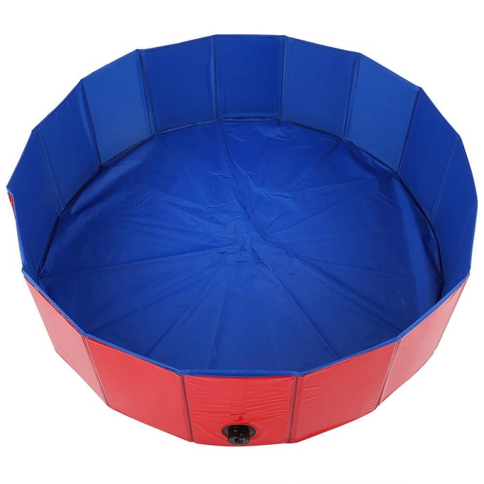 Piscine pliable pour chiens et chats, baignoire pour animaux de compagnie, rouge, taille L Large rouge