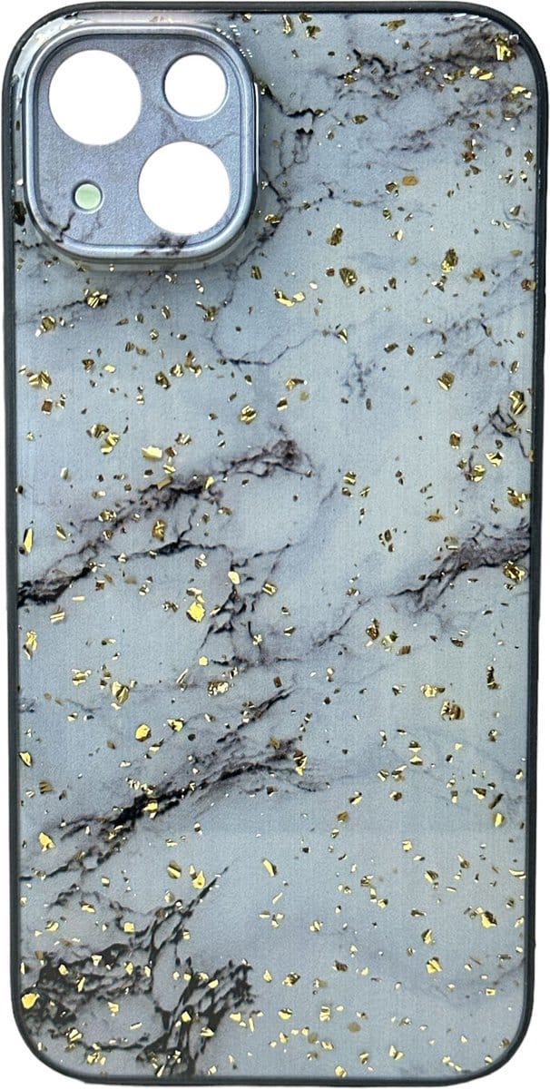 Silicone Hoesje Print - Backcover - Geschikt voor Apple iPhone 14 Plus - Marmer Wit