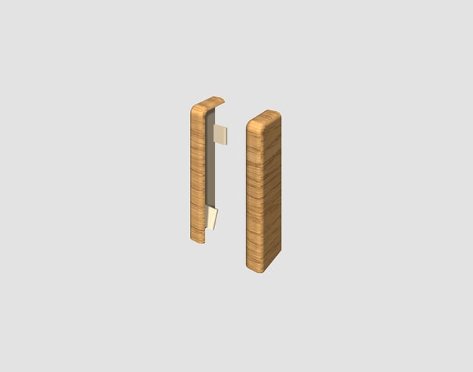 EGGER eindelement voor plinten van 6 cm KUBUS Eiken karamel