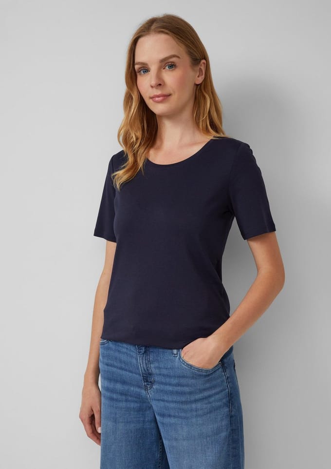 Regular fit t-shirt van puur katoen