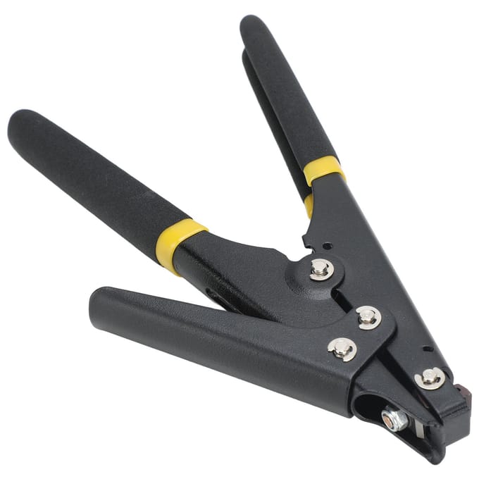 Draagbaar Nylon Kabelbindertool Verstelbare Spanning Plastic Kabelbinder Bevestigings- en Knipgereedschap Zwart zwart