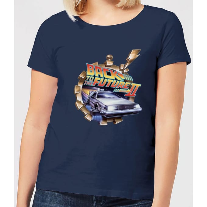 Back to the Future Clockwork Dames T-shirt - Navy - L
