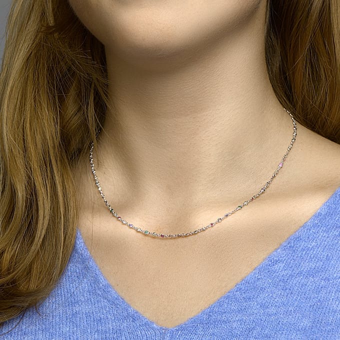 Collier Zirkonia 41 + 4 Cm