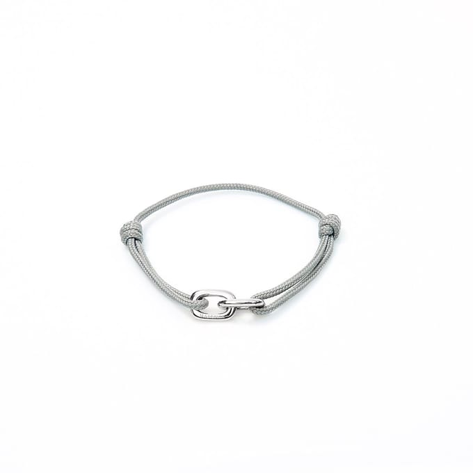Marenca Grijze Heren Armband met Zilveren Ringen