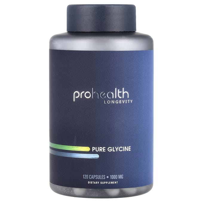 Pure glycine, 1000 mg, 120 capsules