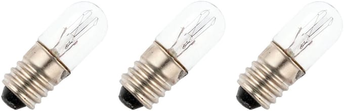 Signaallamp E10 130V 2.6W - 20 mAh - 3 stuks - T10 Gloeilamp Ø10mm - 28mm - 2500K - Dimbaar
