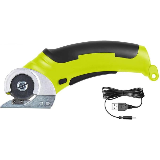 4.2V Elektrische Doeksnijder Koperen Spoelmotor Draagbare Stofsnijmachine Handheld Karton groen