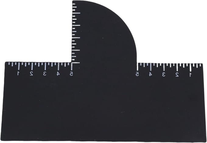 Kappers Hulpkaart - Baard Vormtool - Nauwkeurig Knippen - Met Meetindicator - 16 x 12 cm - Transparant