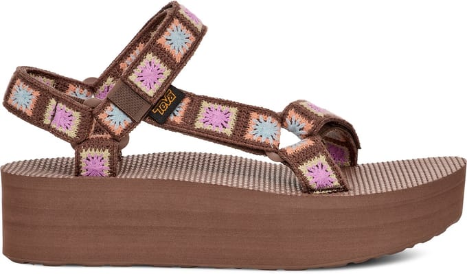 Teva FLATFORM UNIVERSAL CROCHET - Dames Sandalen - Bruin/Roze - Maat 36