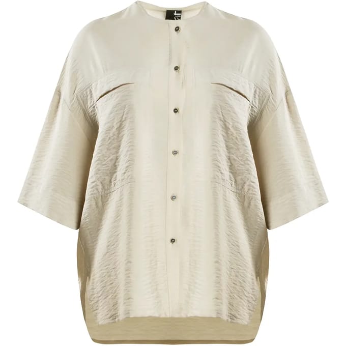 Knopjesblouse van viscose voor dames Mat Fashion