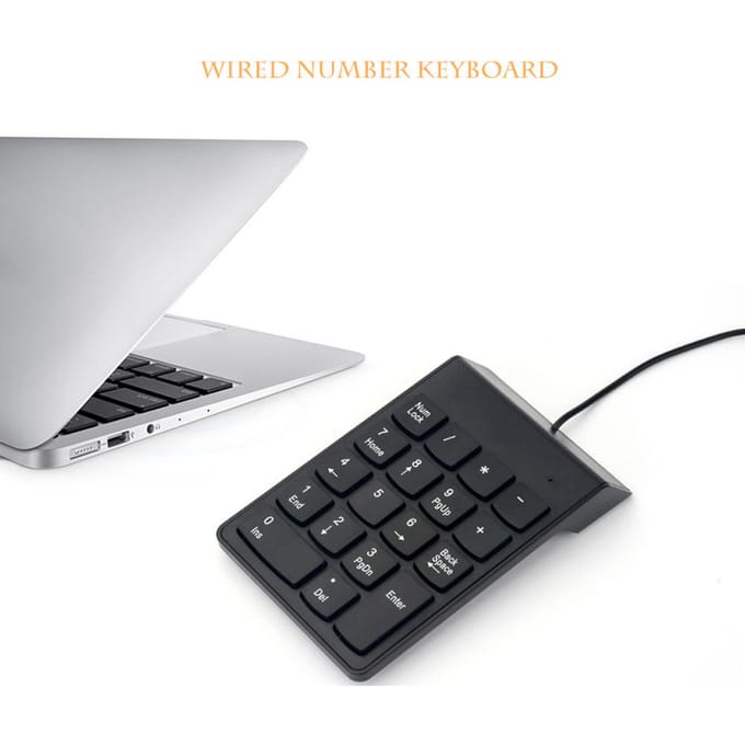 Bedraad USB numeriek toetsenbord Mini numeriek toetsenbord Digitaal toetsenbord 18 toetsen voor pc
