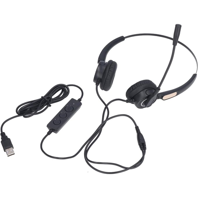 Bedrade Telefoon Headset Ruisonderdrukking Ergonomisch Verstelbare Volumeregeling USB Computer Headset