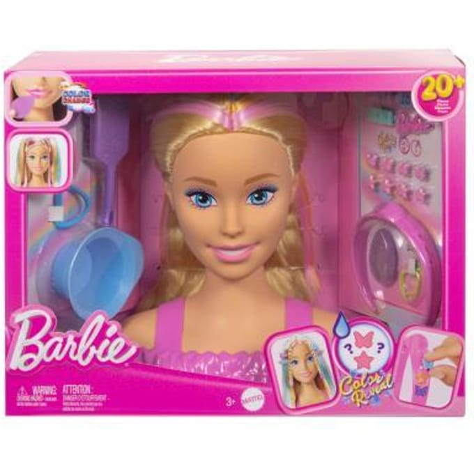 Barbie Deluxe Kaphoofd met accessoires Speelpoppen
