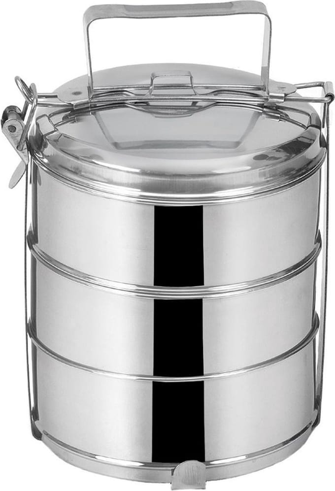 Container voor Eten Edelstaal 3-Niveaus 3x1,3 l - Voedselcontainer - Lunchbox