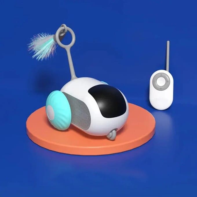 Afstandsbediening Interactief kattenautospeelgoed Chasing Toy Afstandsbediening Smart Control Auto Interactief kattenspeelgoed Dierbenodigdheden blauw