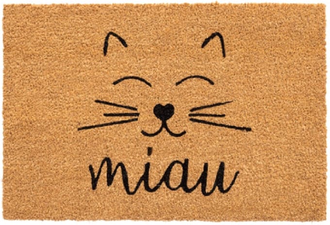 Cosy Creations Eco kokos deurmat kat 60 x 40 cm
