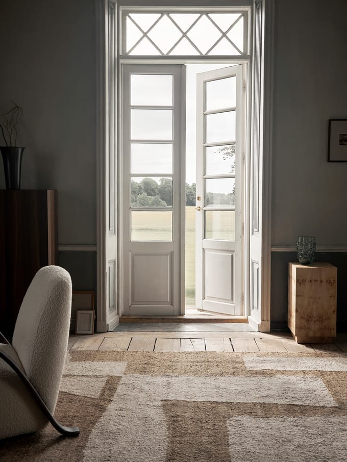 Ferm Living Stuk tapijt - wit/toffee - 140x200 cm