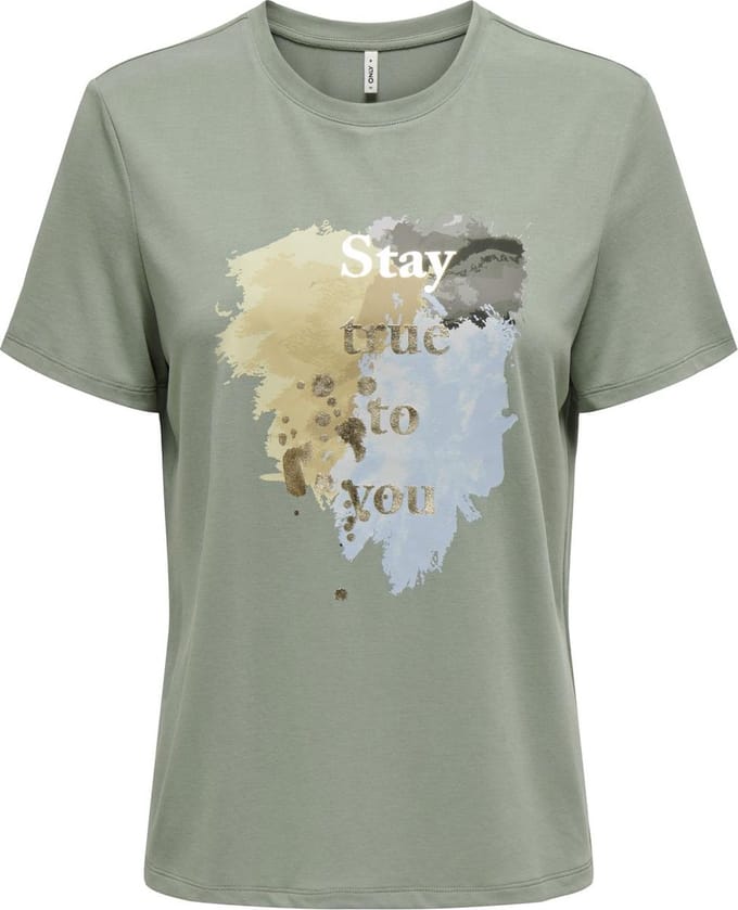 ONLY - ONLFREE LIFE REG S/S LEAF TOP JRS - Dames - Blouses