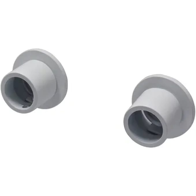 Decomode Gordijnroedesteunen Idd Strak - Mat Wit - Metaal - Diam. 28mm - 2 Stuks