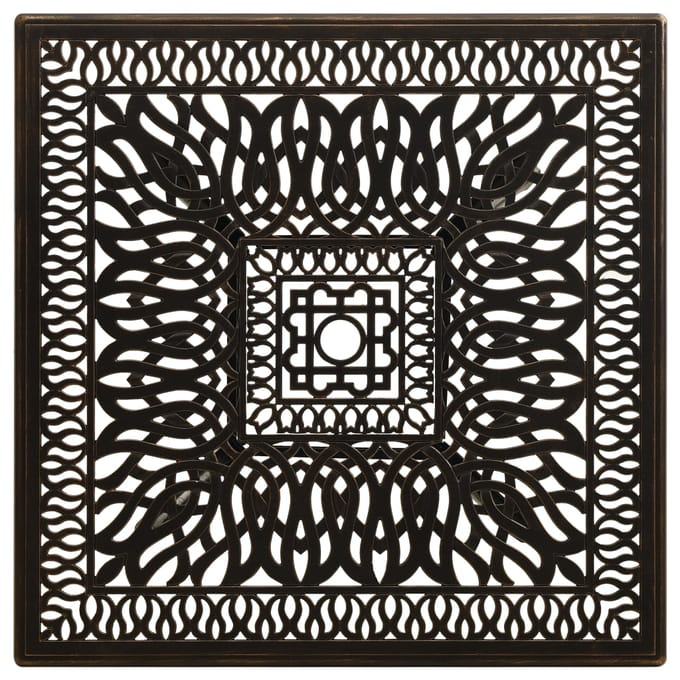 vidaXL - Tuintafel - 90x90x73 - cm - gietaluminium - bronskleurig