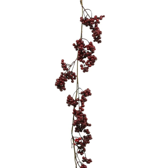 Slinger van bessen, kersttak, bes, rode winterbes L180cm