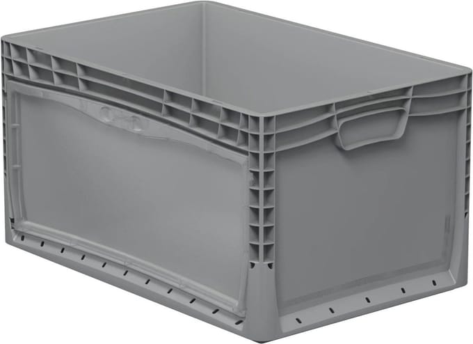 Eurobox met deur 60x40x32 cm grijs
