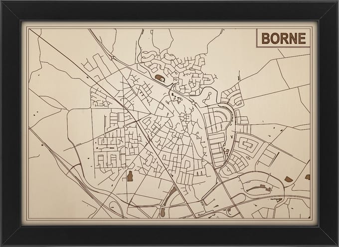 Decoratief Beeld - Houten Van Borne - Hout - Bekroned - Bruin - 21 X 30 Cm