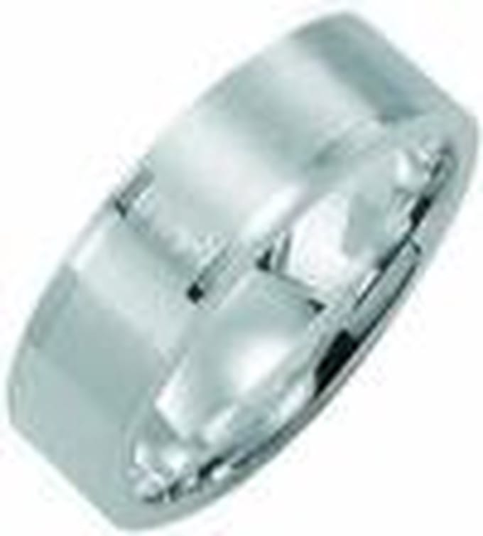 Kiss Me ring zilver mat met hoogglans elementen KM121 maat 68