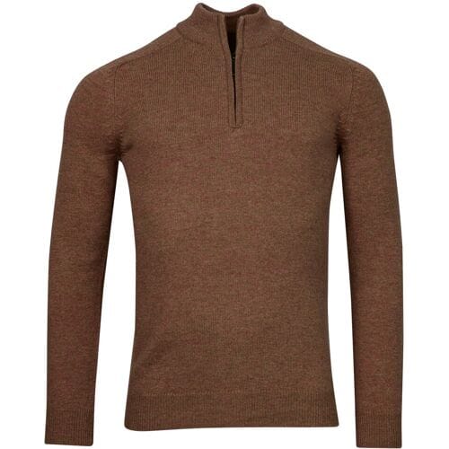 Baileys Trui Half Zip Single Knit Tobacco / male