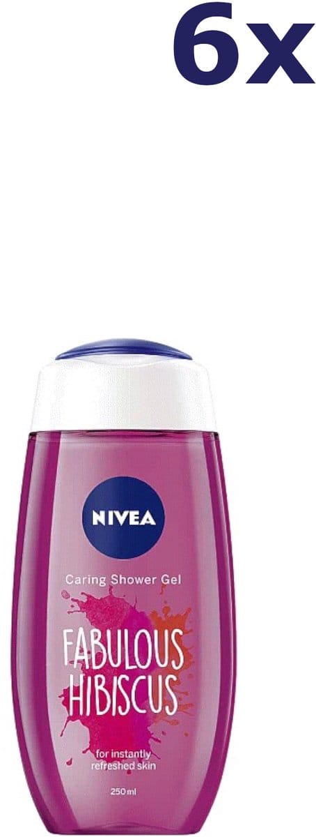 6x Nivea douchegel Fabulous Hibiscus 250ML