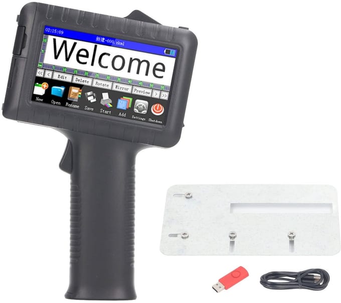 Dailygoody - Draagbare handprinter - Streepjescode en labelprinter - 4,3 inch touchscreen - Sneldrogende inkjet - Meertalige ondersteuning - Handig vo