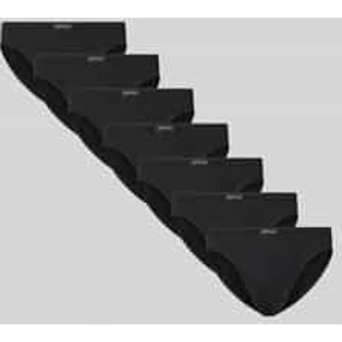 Tom Tailor - Katoenen slips in een set van 7 stuks - Maat M/5 - black-dark-solid