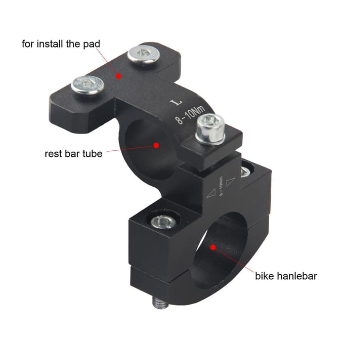 Fietsruststuur Split Aluminiumlegering TT-stuur Racefiets Onderdelen Triathlon Accessoires black