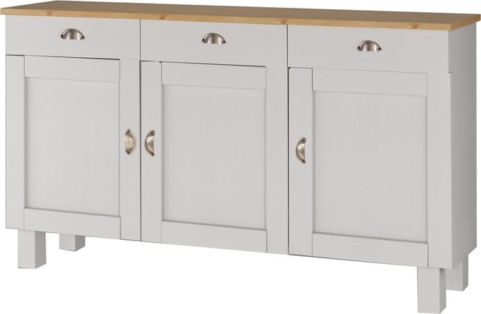 Toscana-Dressoir - Wit/Honing