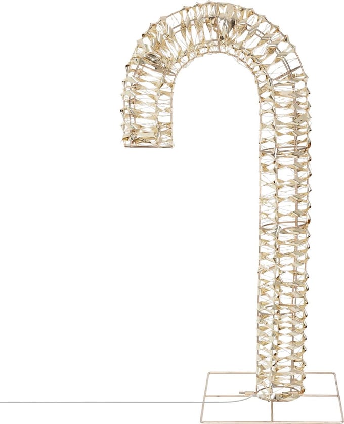 LED zuurstok 75 cm in goud met 400 warmwitte LED's kerstdecoratie incl. timer IP44