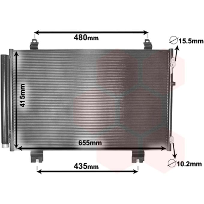 Condensator, airconditioning VAN WEZEL 53005646