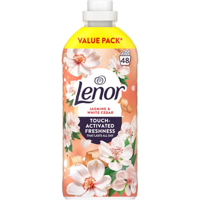 Lenor Jasmine & White Cedar Touch-Activated Freshness Wasverzachter – 1488 ml