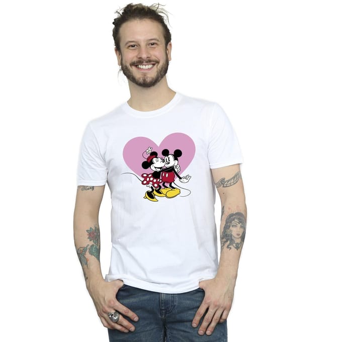 Disney Heren Mickey Mouse Love Languages T-Shirt (Wit)