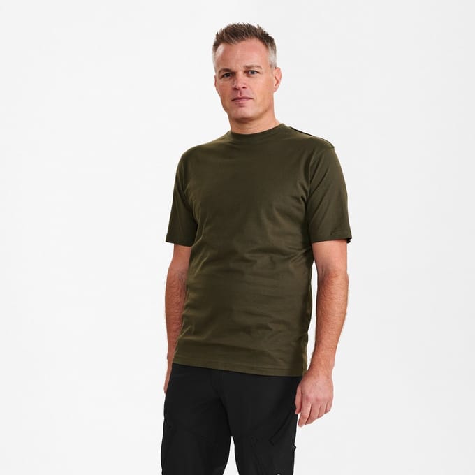 Engel Extend katoenen T-shirt 9053-551 - Forest Green - M